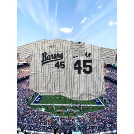 Men's #45 New York Embroidered Baseball Jersey - Classic Striped Design, Breathable Polyester, V-Neck, Short Sleeve Shirt for Training & Competition, Team Apparel | Classic Baseball Jersey | Comfortable Fit