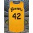 Men's #42 Yellow Basketball Jersey - Breathable Embroidered Polyester, Round Neck, S-3XL, Perfect for Team Sports, Casual Wear, and Outdoor Activities, Team Sports Clothing | Bold Number Design | Embroidered Detailing