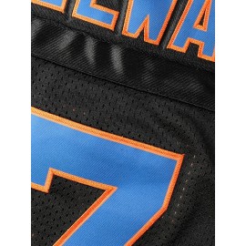 Men'S American Football Uniform # 7 Black Embroidered Polyester Sports Shirt