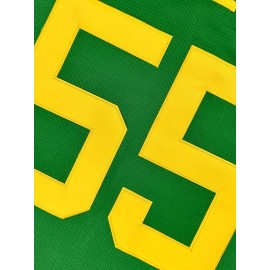 Men'S #55 Vintage Baseball Jersey Stitched Movie Baseball Jersey Green S-3XL