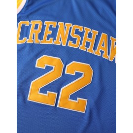 Men's Crenshaw #22 Basketball Jersey - Vintage Style, Moisture-Wicking Polyester, 