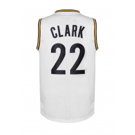 Caitlin Clark #22 Indiana Fever Basketball Jersey - White, Sleeveless, Breathable Mesh Fabric, Moisture-Wicking, Lightweight & Comfortable for Sports, Parties, and Casual Wear