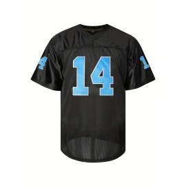 Men'S #14 Stitched Black Vintage Football Jersey