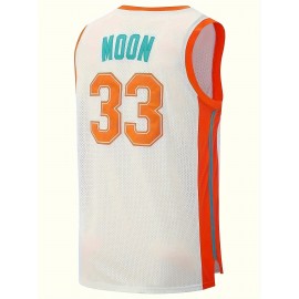 1pc Flint Tropics #33 Men'S Basketball Jersey - Vintage Style Breathable Sleeveless Polyester Uniform with Embroidery, Moisture-Wicking for Training, Competition, Casual Wear