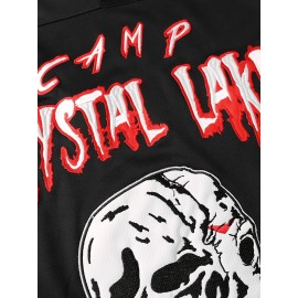 Men'S American Football Jersey Black Skull Sports Shirt Suitable For Street Sports Beach S-XXXL