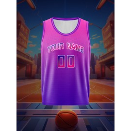 Custom Youngsters' Basketball Jersey with Name & Number - Breathable, Comfort Fit for Training & Games, Perfect for Outdoor Sports & Casual Wear, Perfect for Outdoor